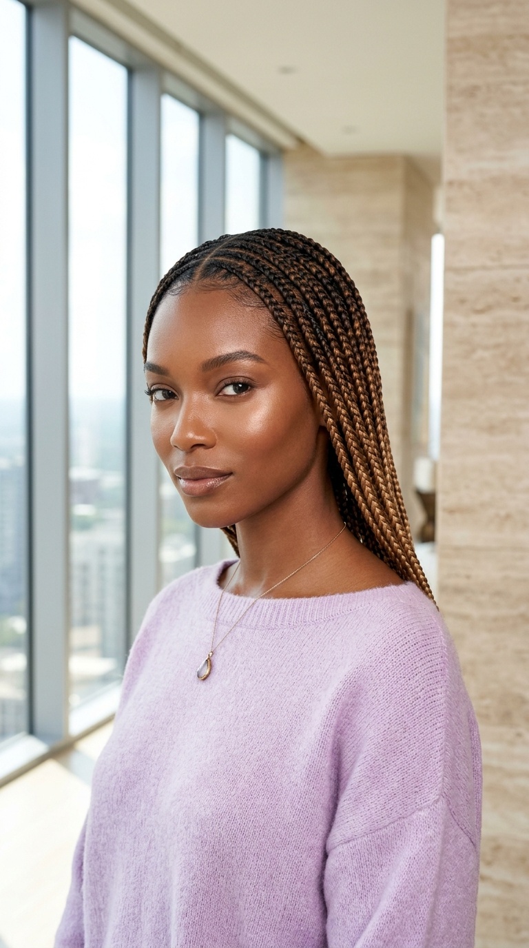 Ombre Braids To The Back