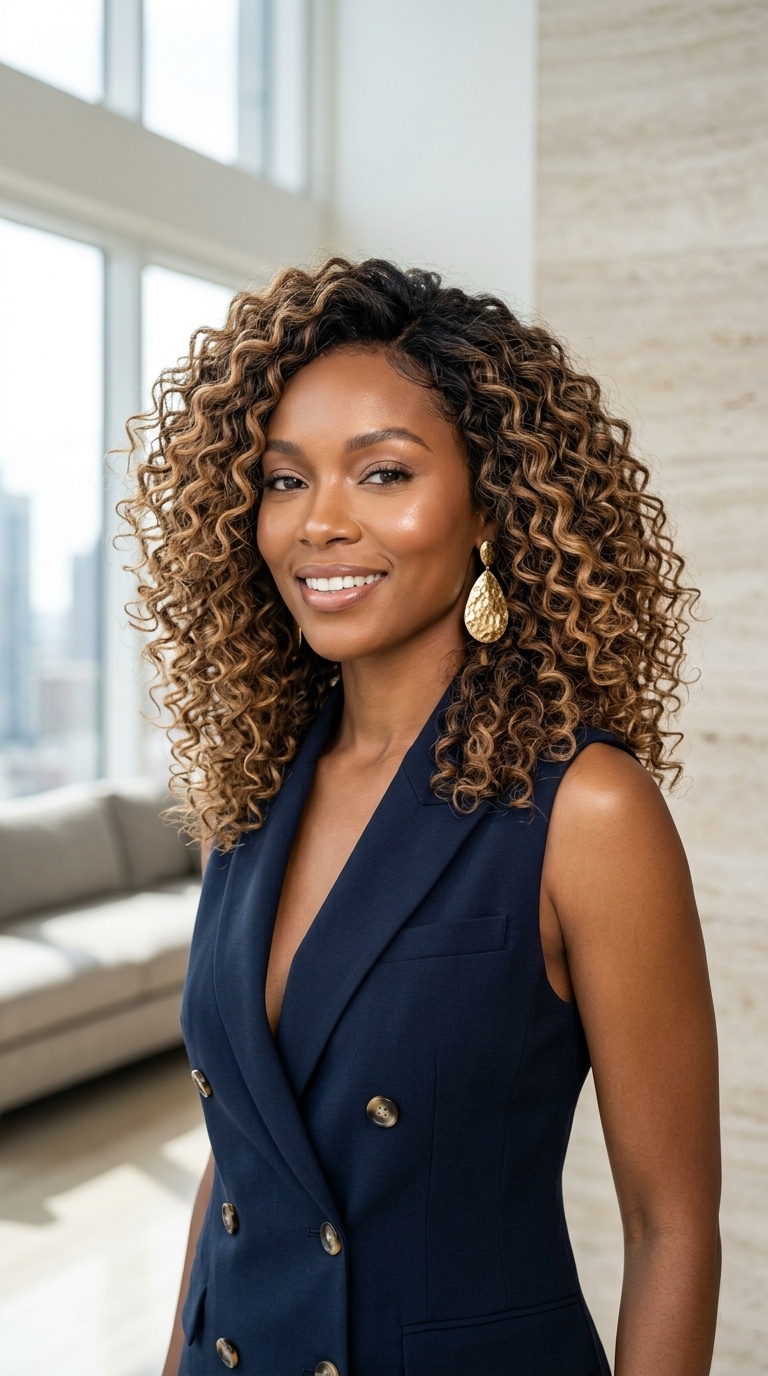 Ombre Curly Wig Hairstyles