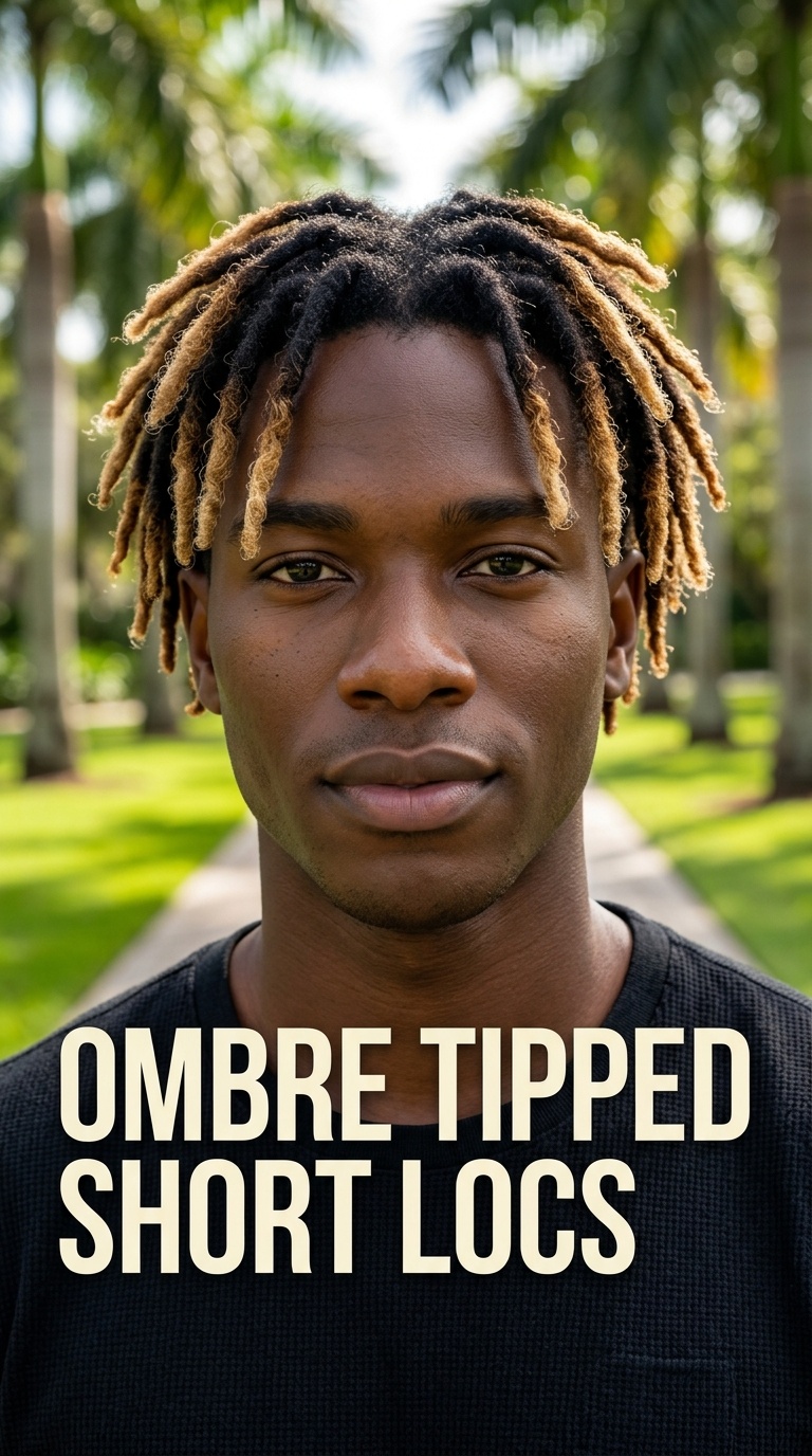 Ombre Tipped Short Locs