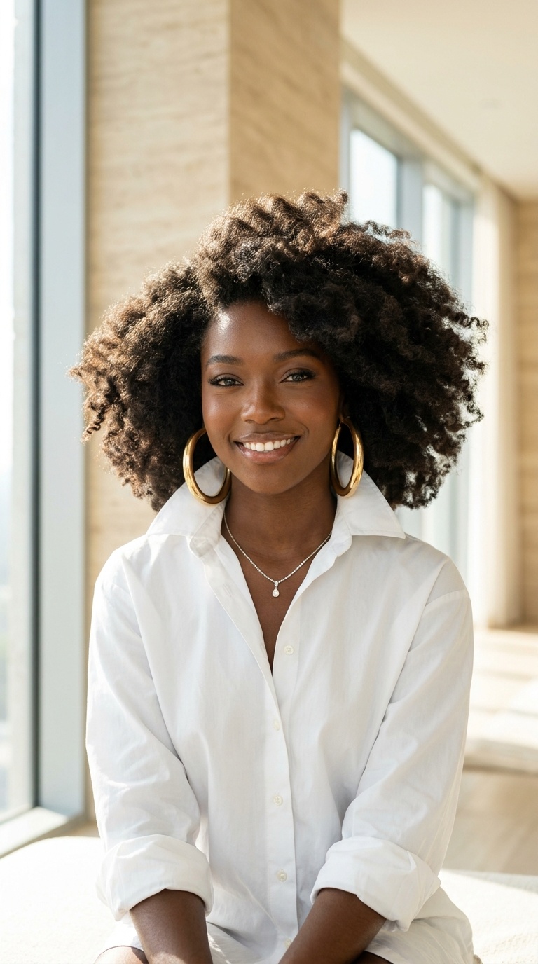 Oversized Hoop Earrings Black Women