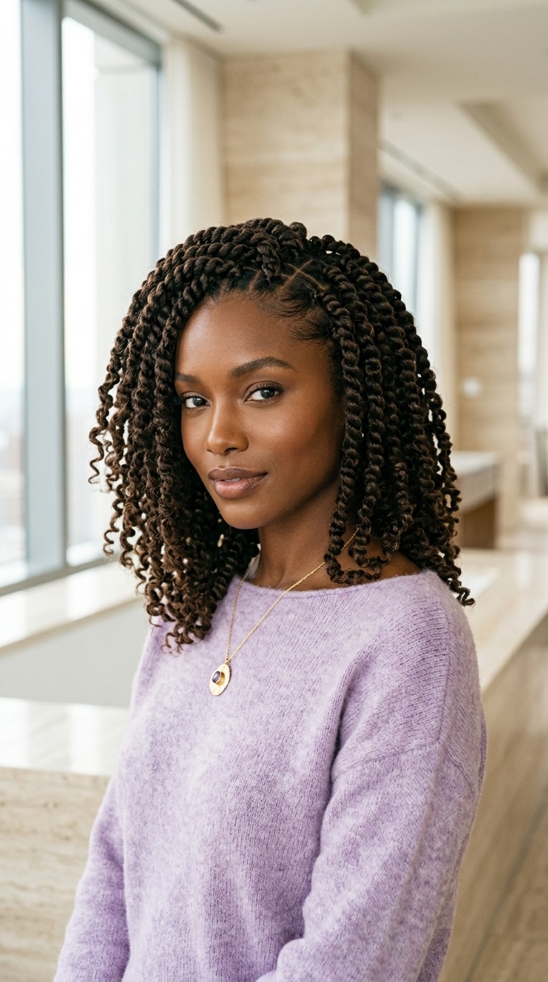 Passion Twists Hairstyle Black Women