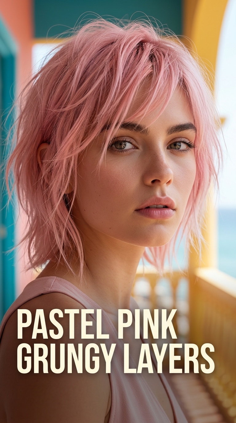 Pastel Pink Grungy Layers