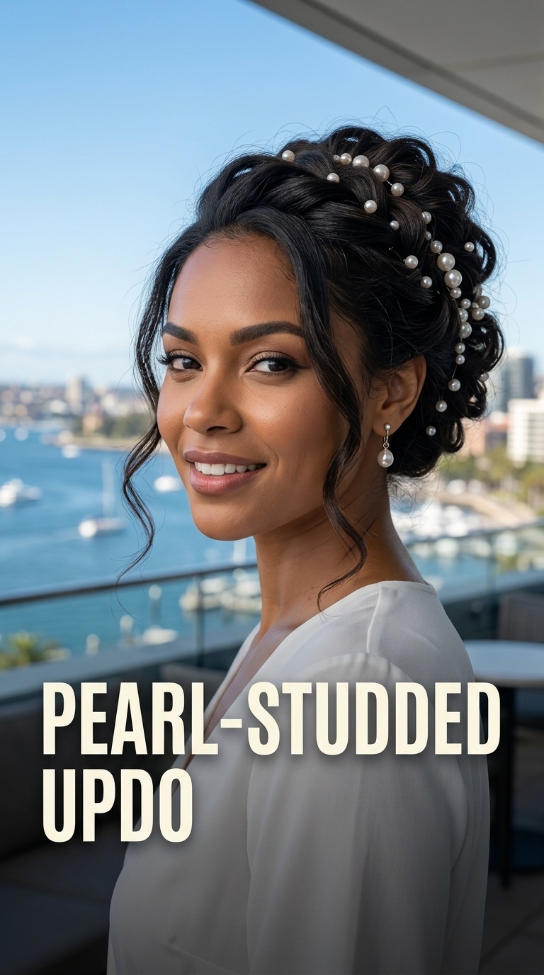 Pearl-Studded Updo