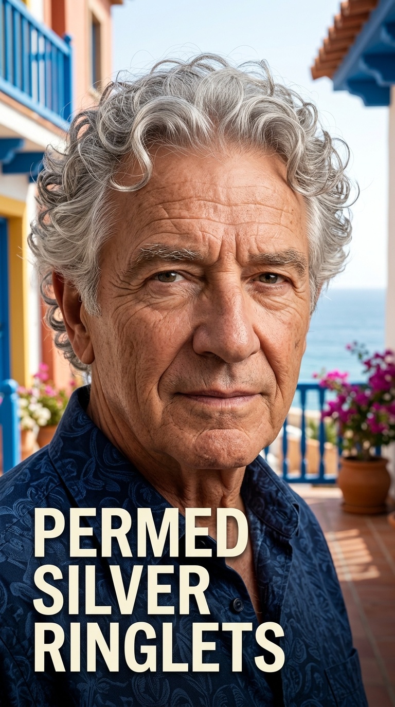 Permed Silver Ringlets