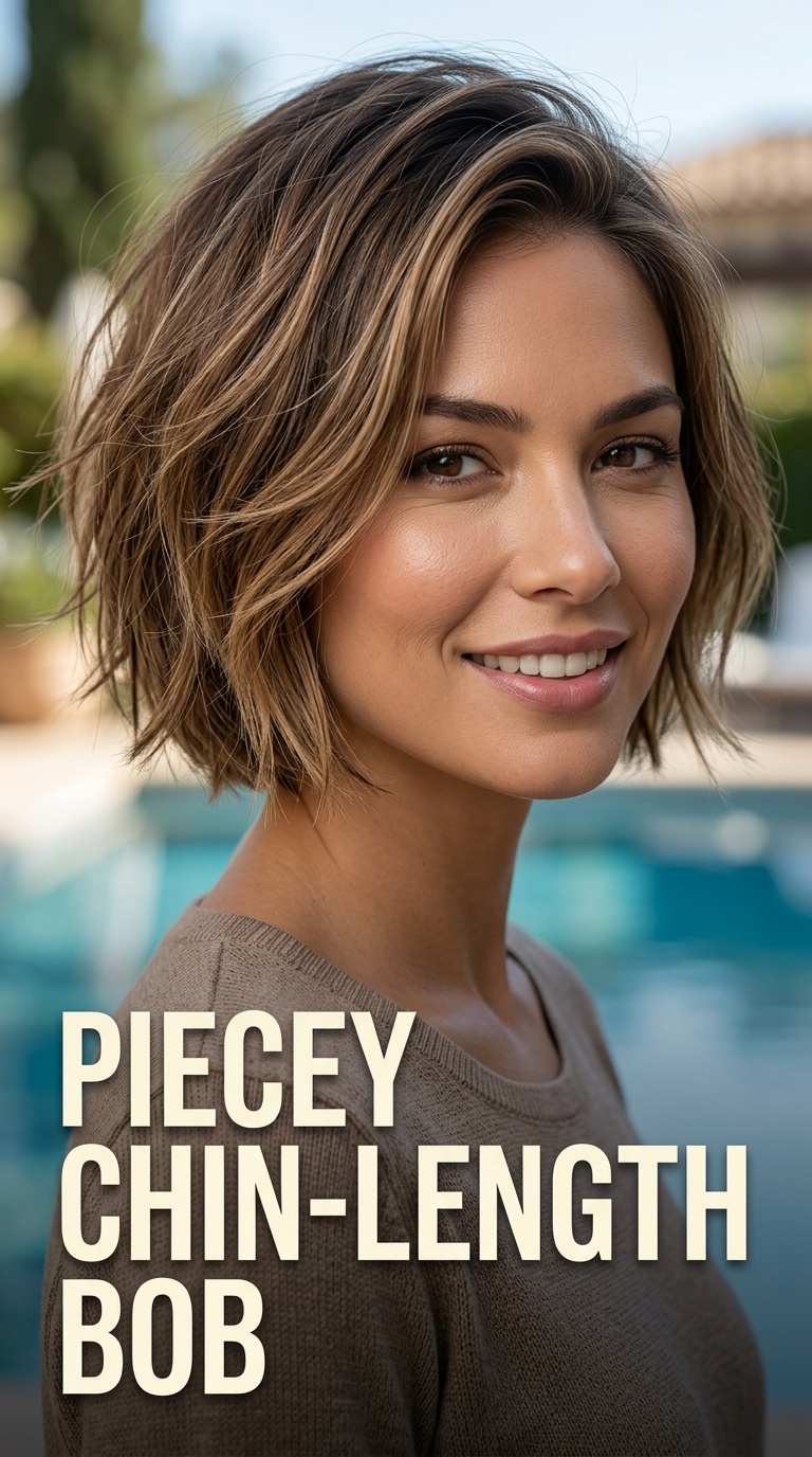 Piecey Chin-Length Bob