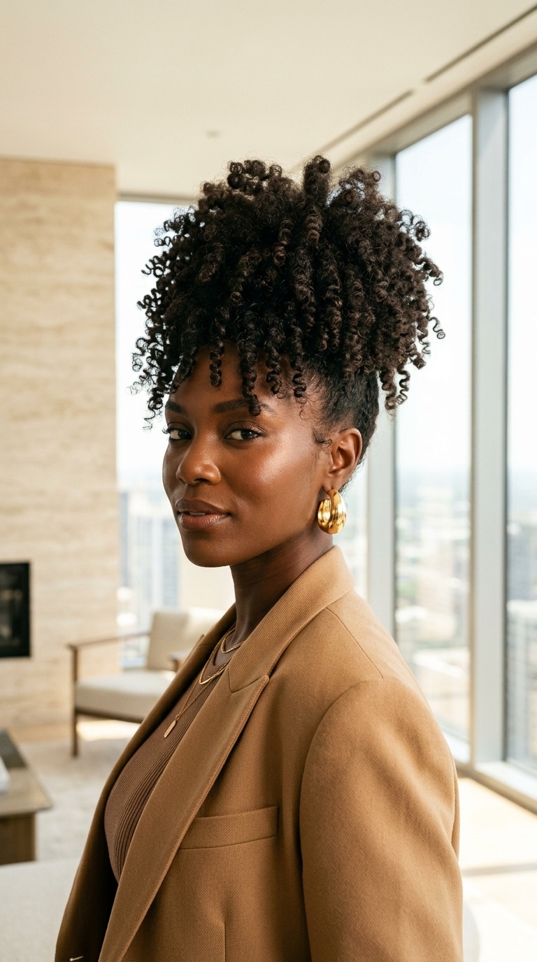 Pineapple Updo Natural Hairstyles