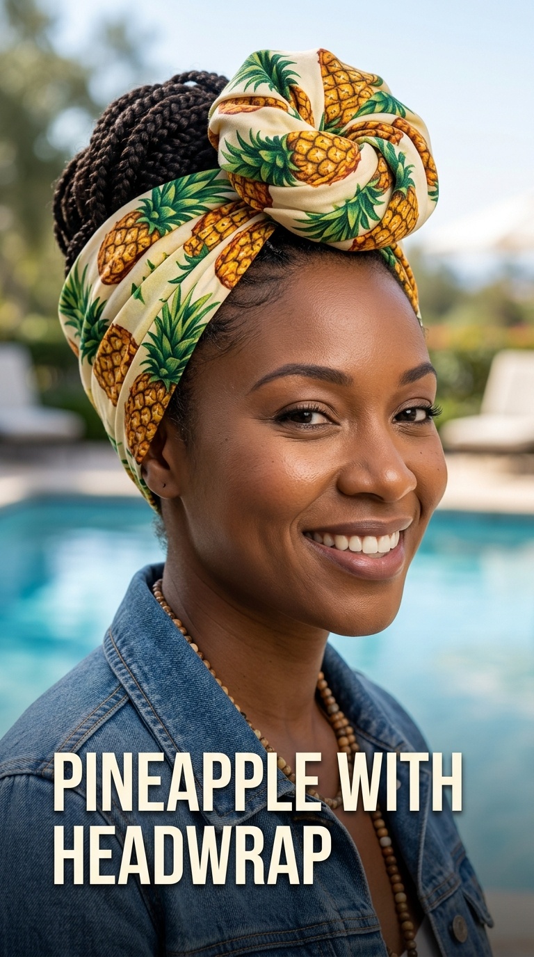 Pineapple with Headwrap
