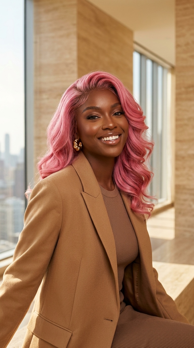 Pink Glueless Wear And Go Wigs