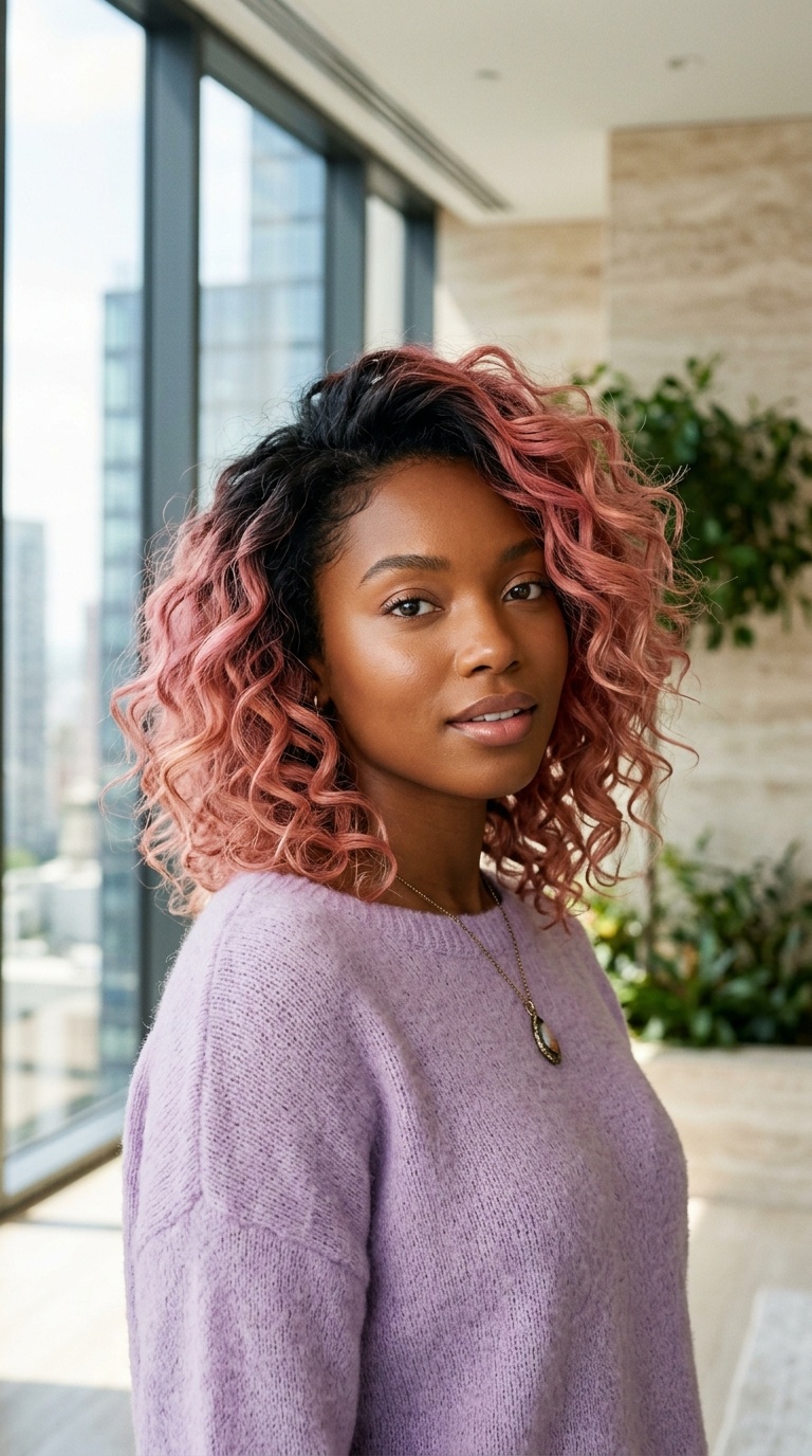 Pink Ombre Hair For Black Women