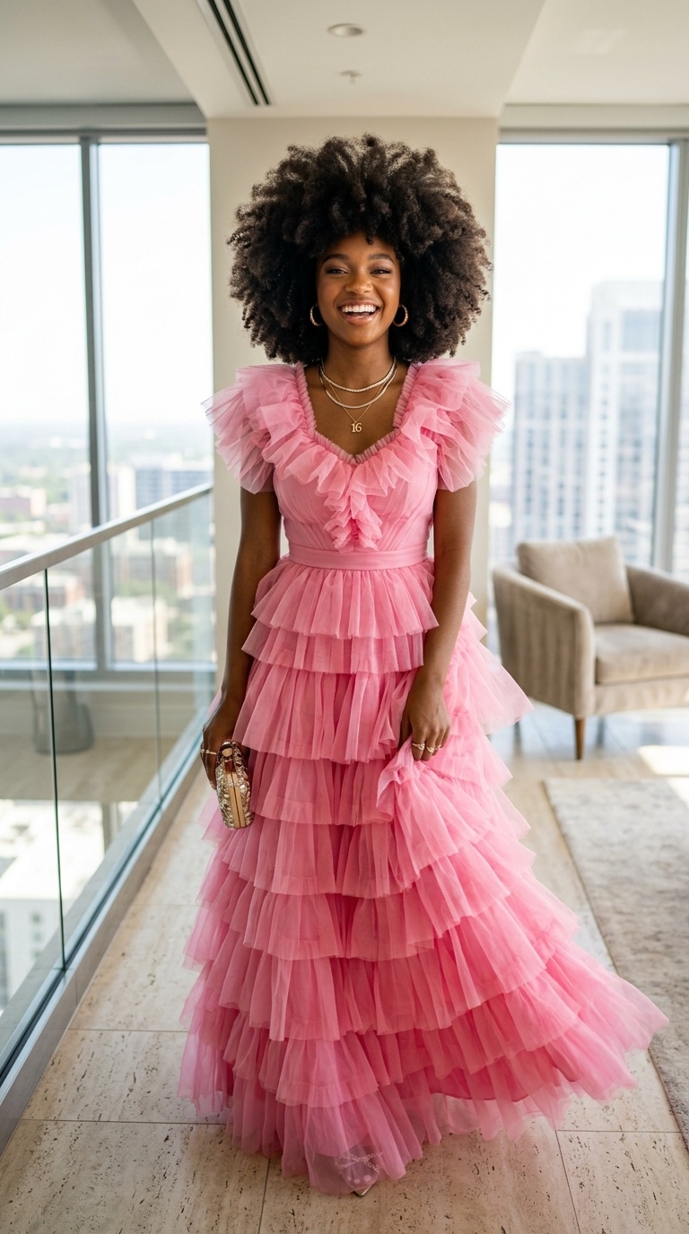 Pink Ruffle Birthday Dress