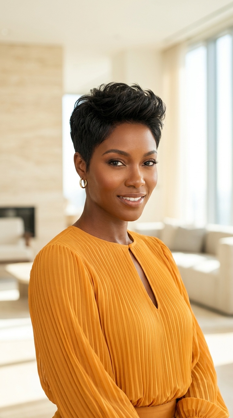 Pixie Cut Wig Black Women