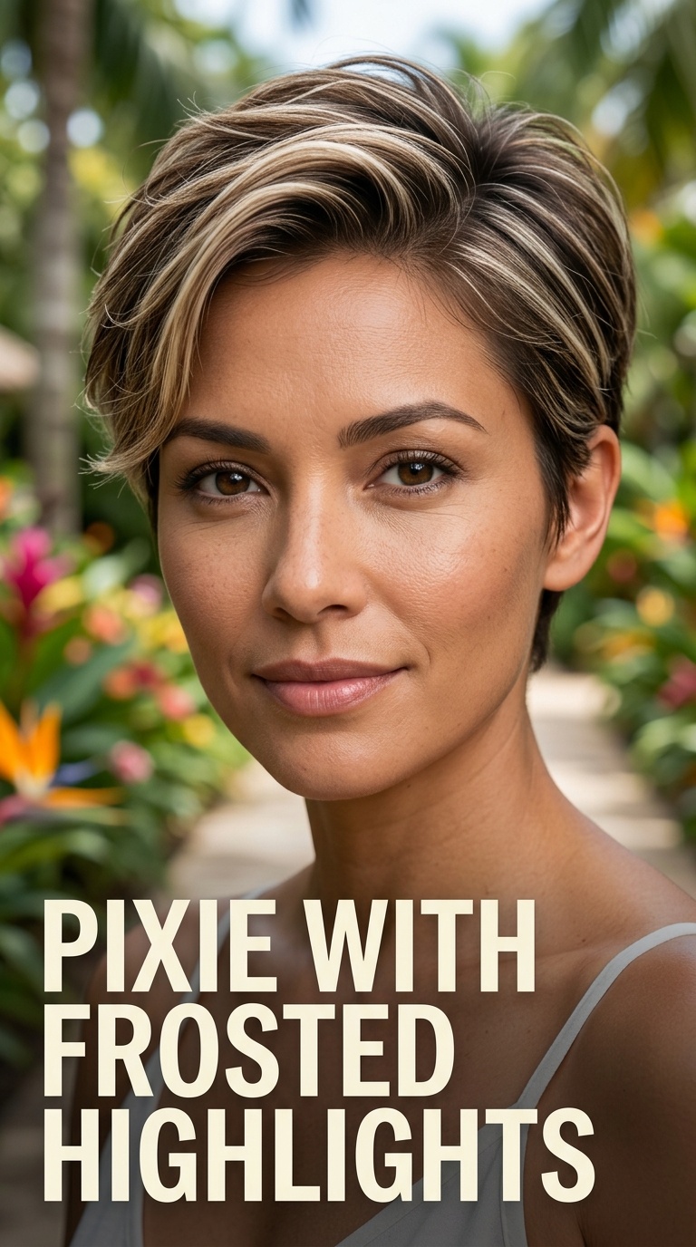 Pixie with Frosted Highlights