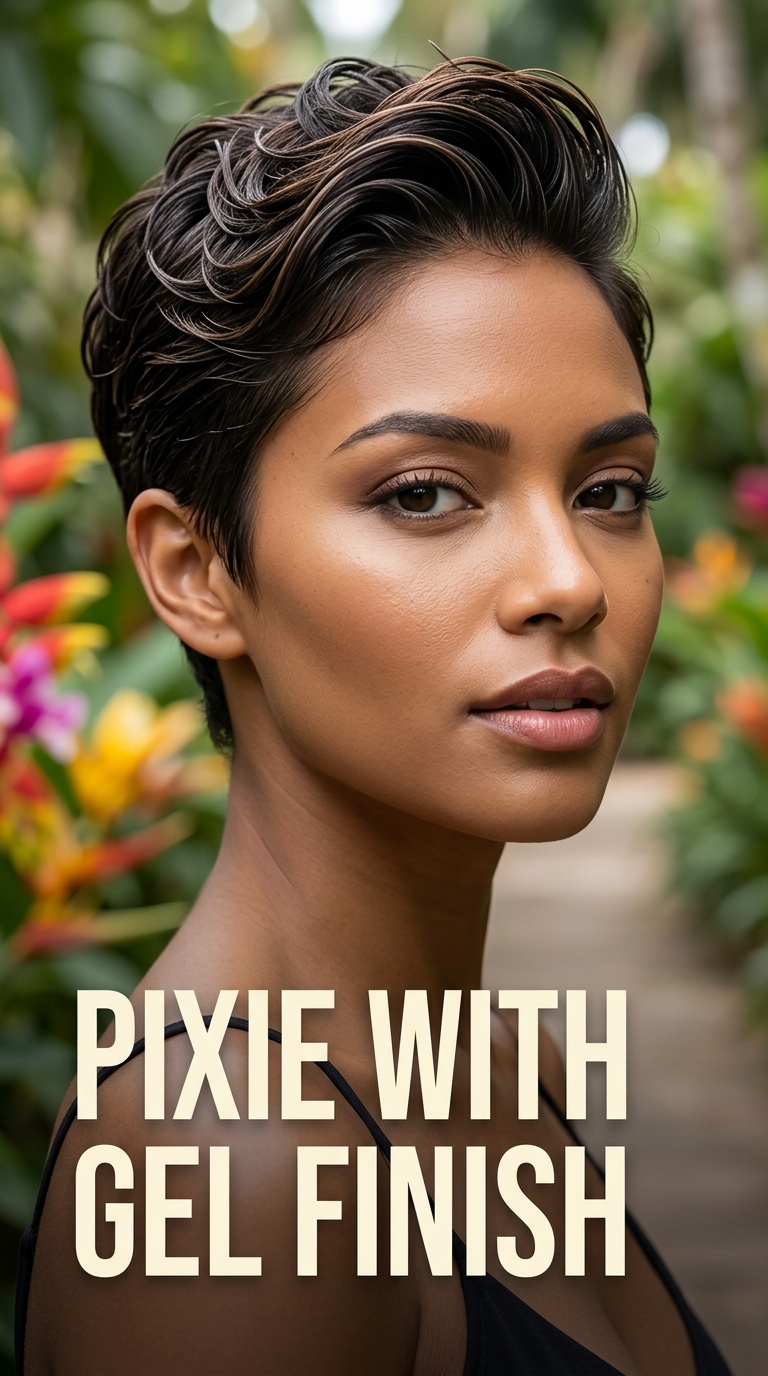 Pixie with Gel Finish