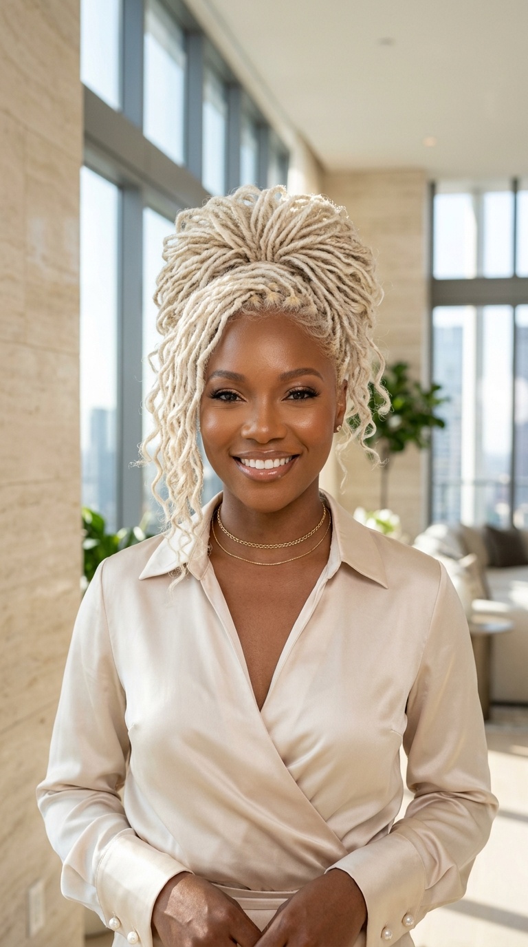 Platinum Blonde Locs Black Women