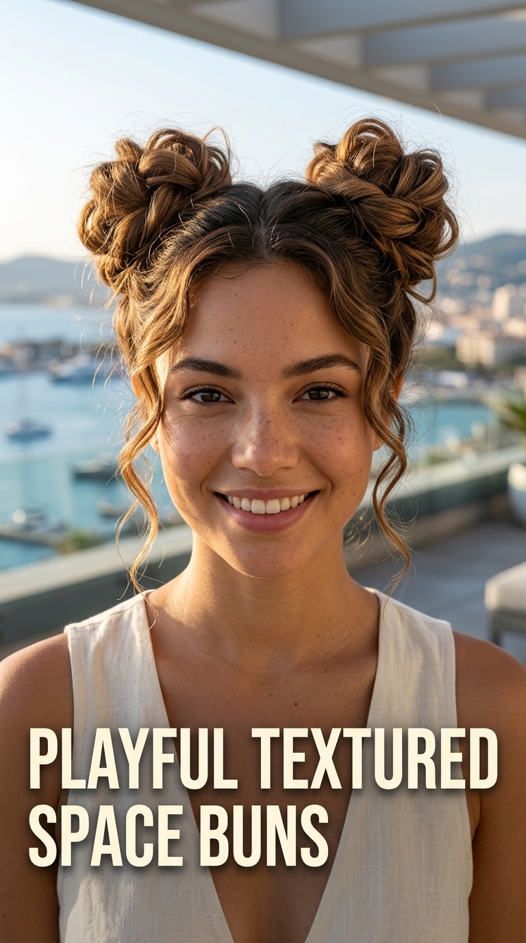 Playful Textured Space Buns