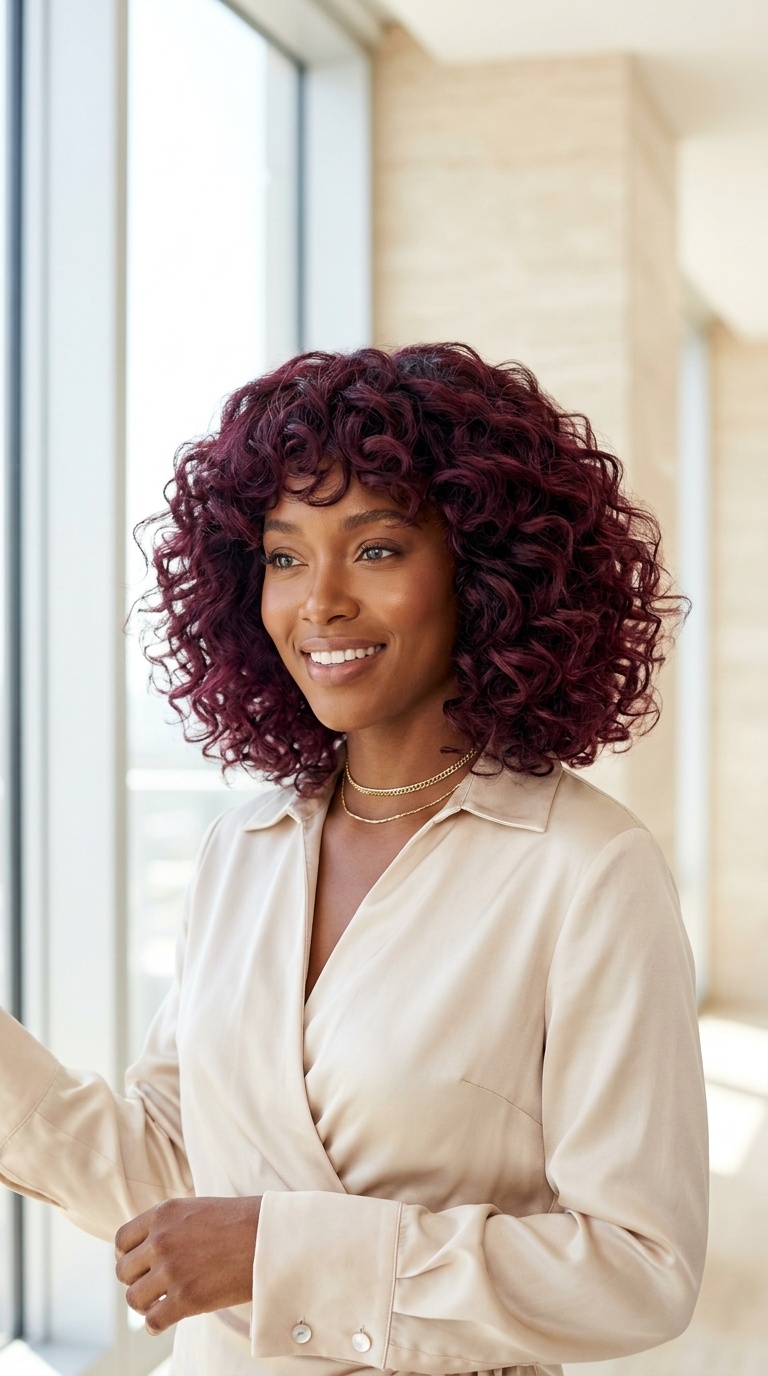 Plum Burgundy Hair Color