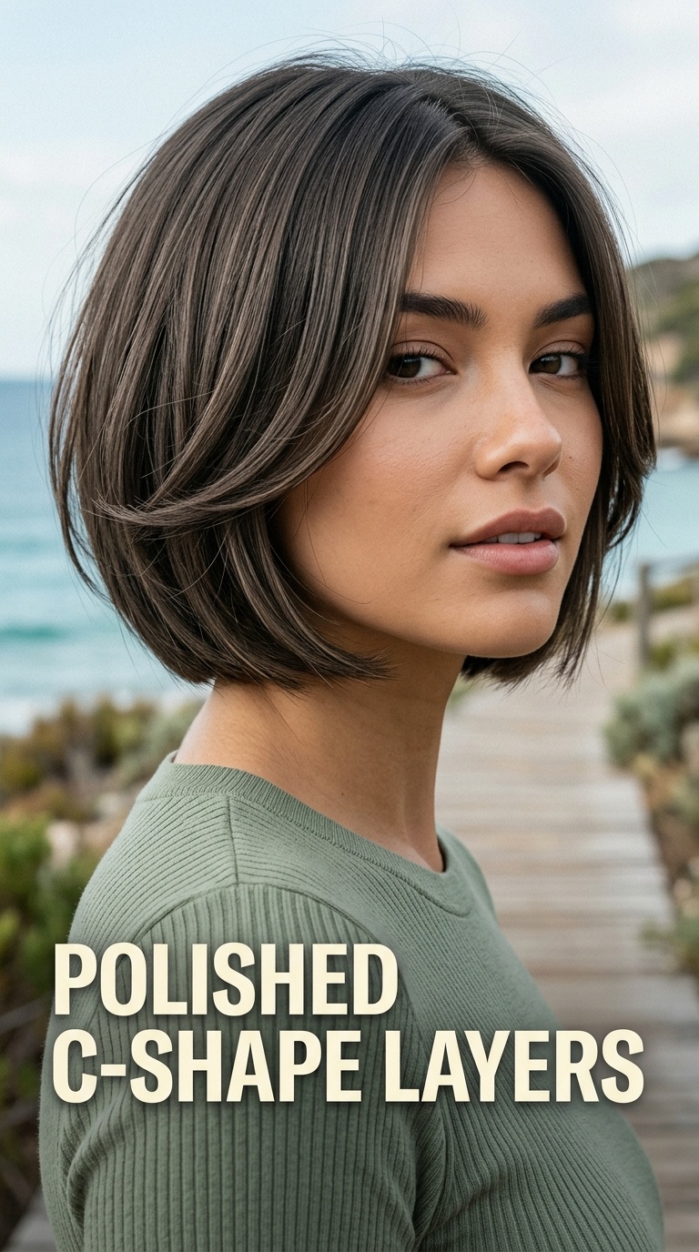 Polished C-Shape Layers