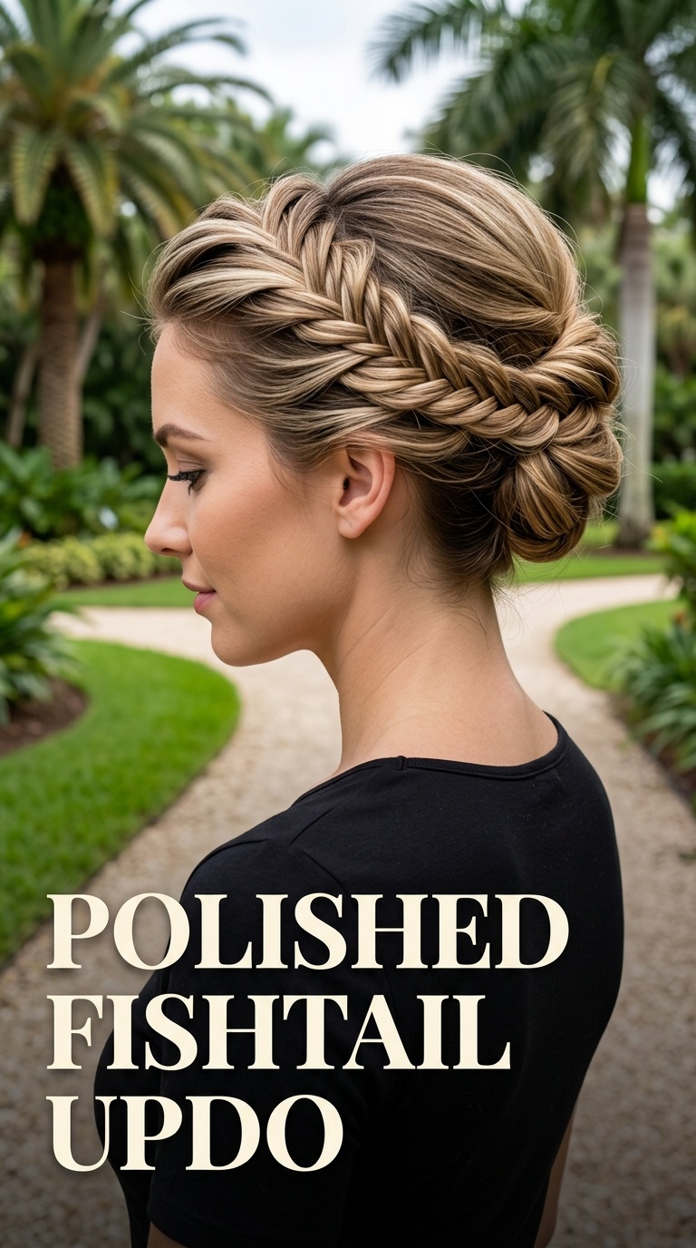 Polished Fishtail Updo
