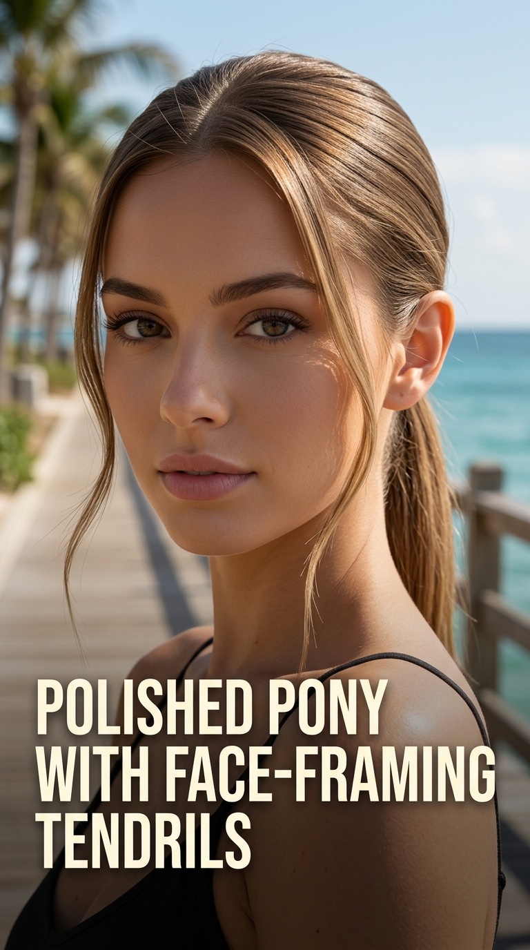 Polished Pony with Face-Framing Tendrils