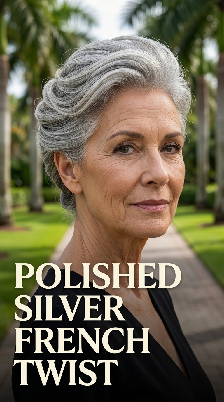 Polished Silver French Twist
