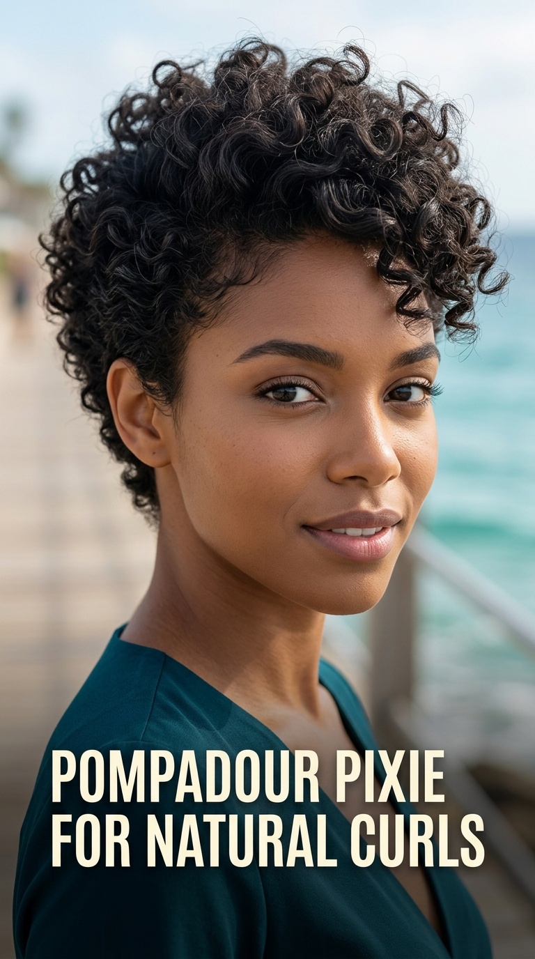 Pompadour Pixie for Natural Curls