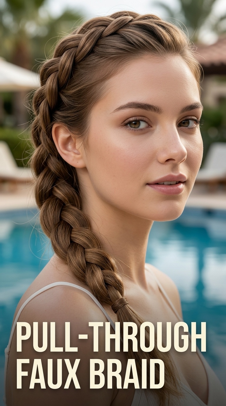 Pull-Through Faux Braid