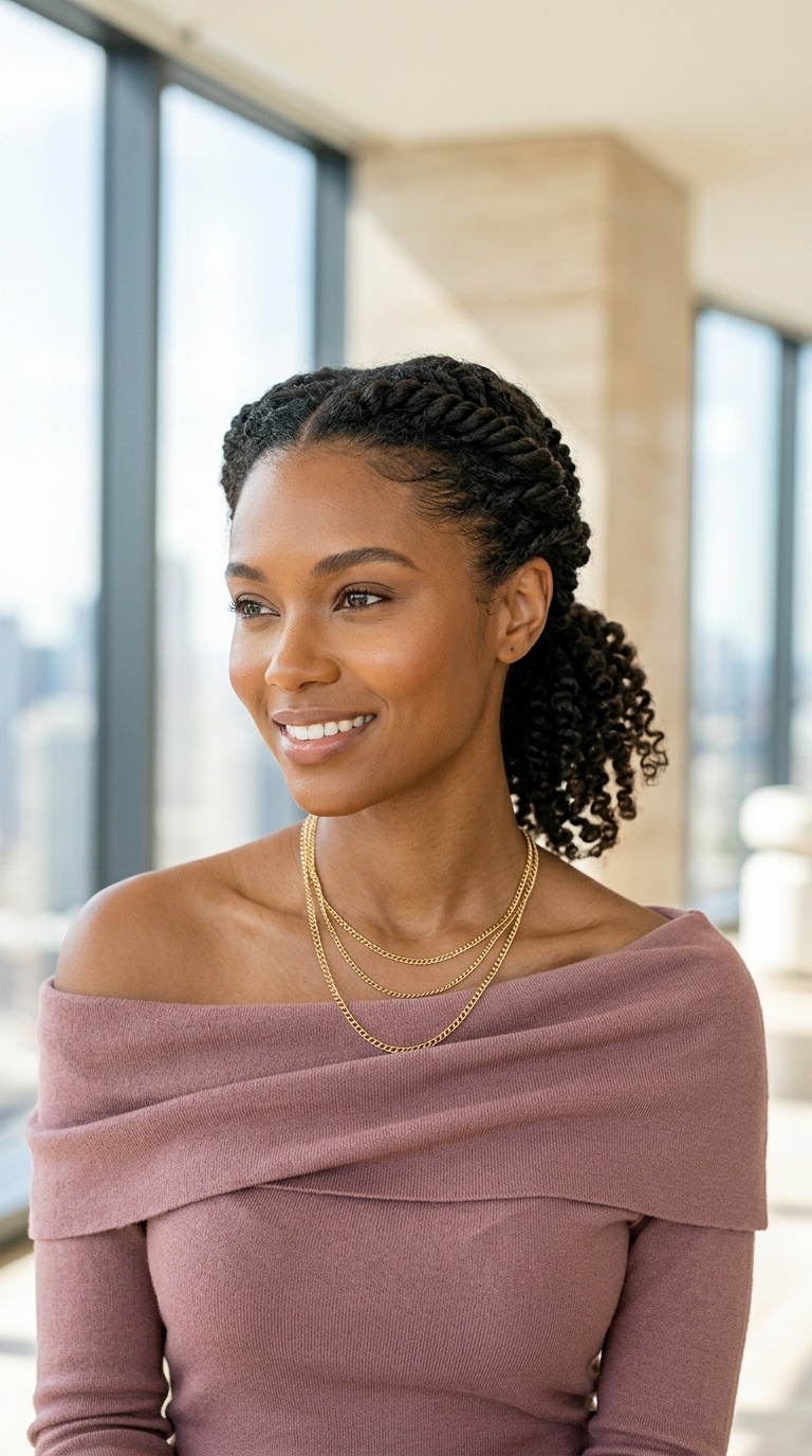 Quick Twisted Low Ponytail