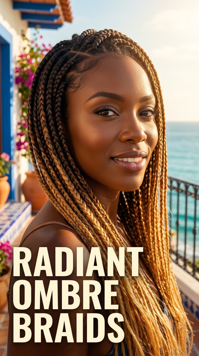 Radiant Ombre Braids