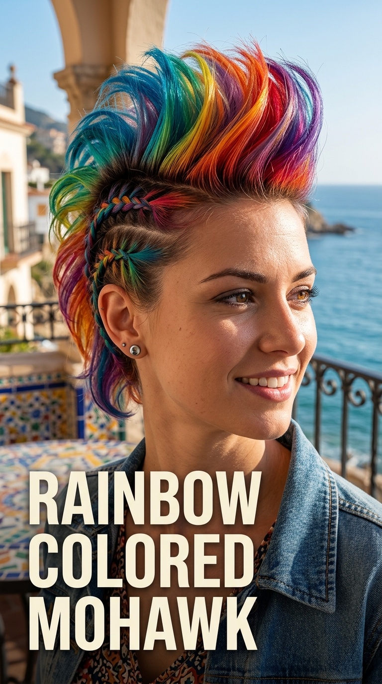 Rainbow Colored Mohawk