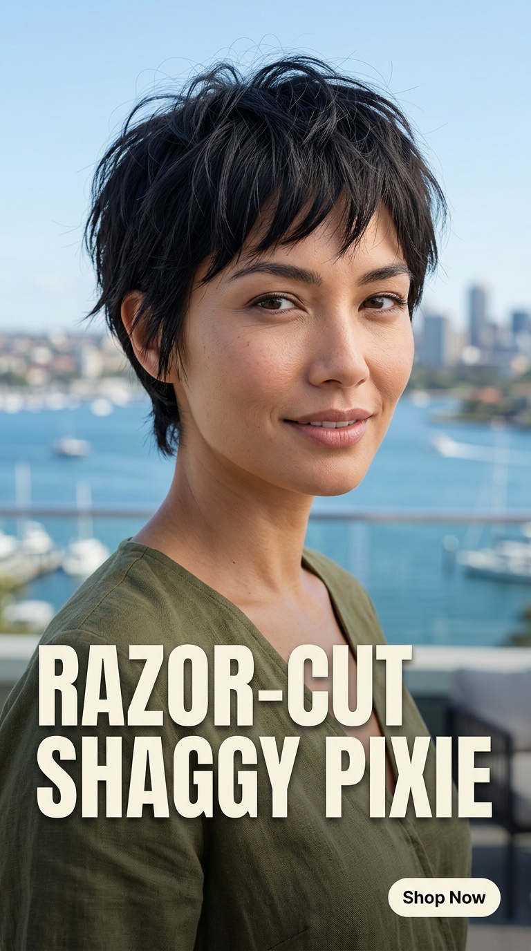 Razor-Cut Shaggy Pixie