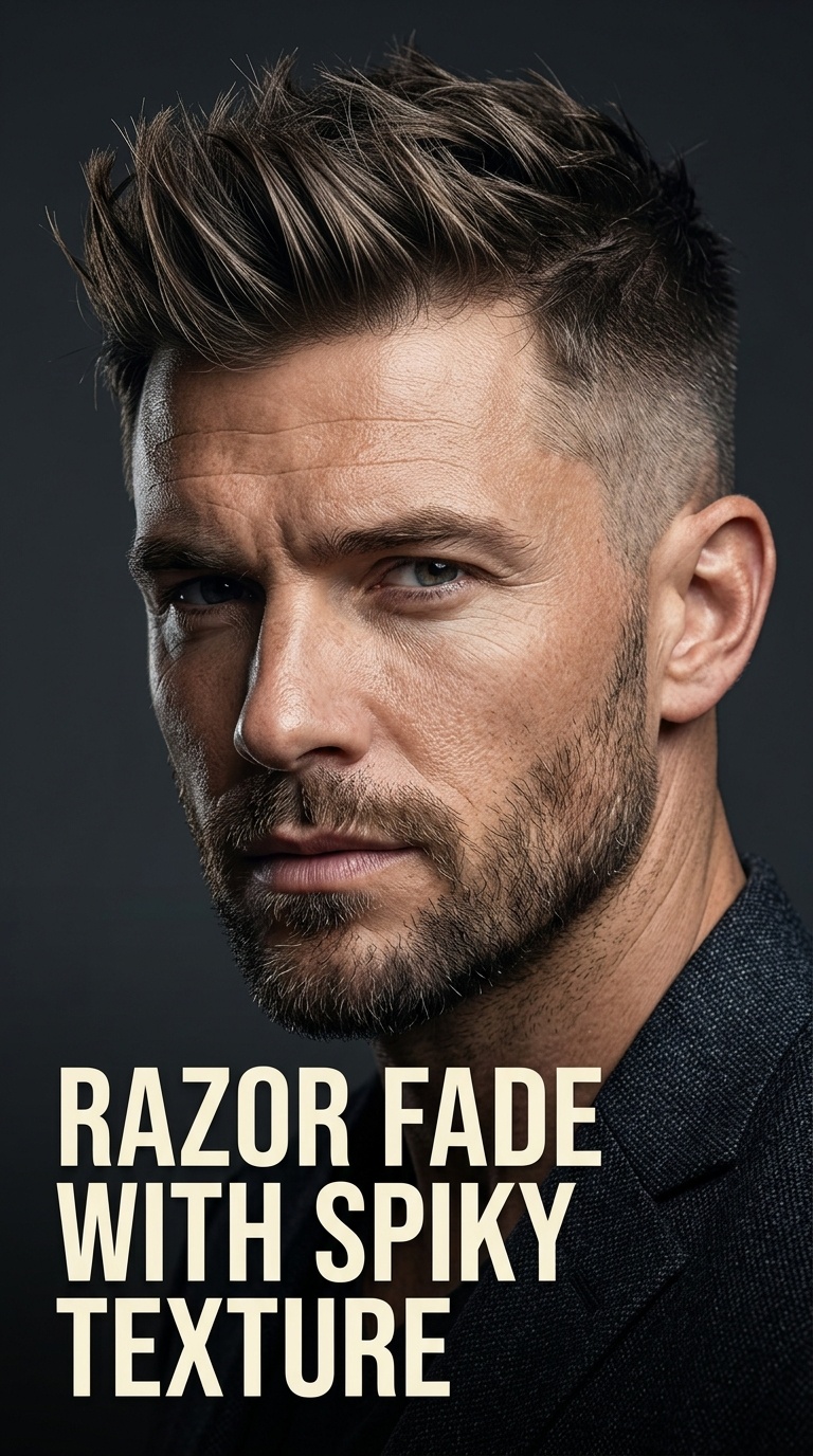 Razor Fade with Spiky Texture