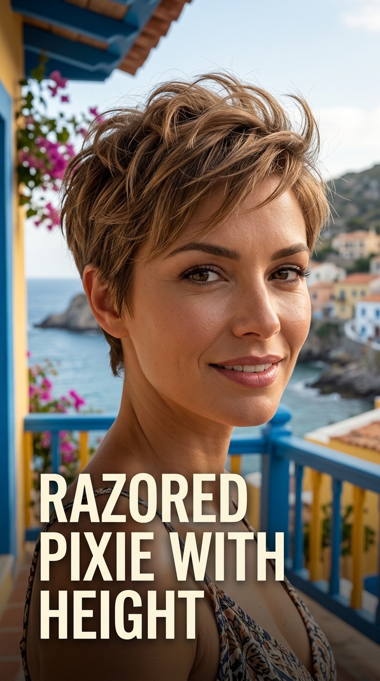 Razored Pixie with Height