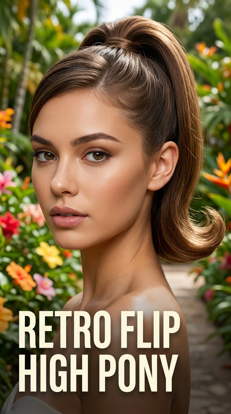Retro Flip High Pony
