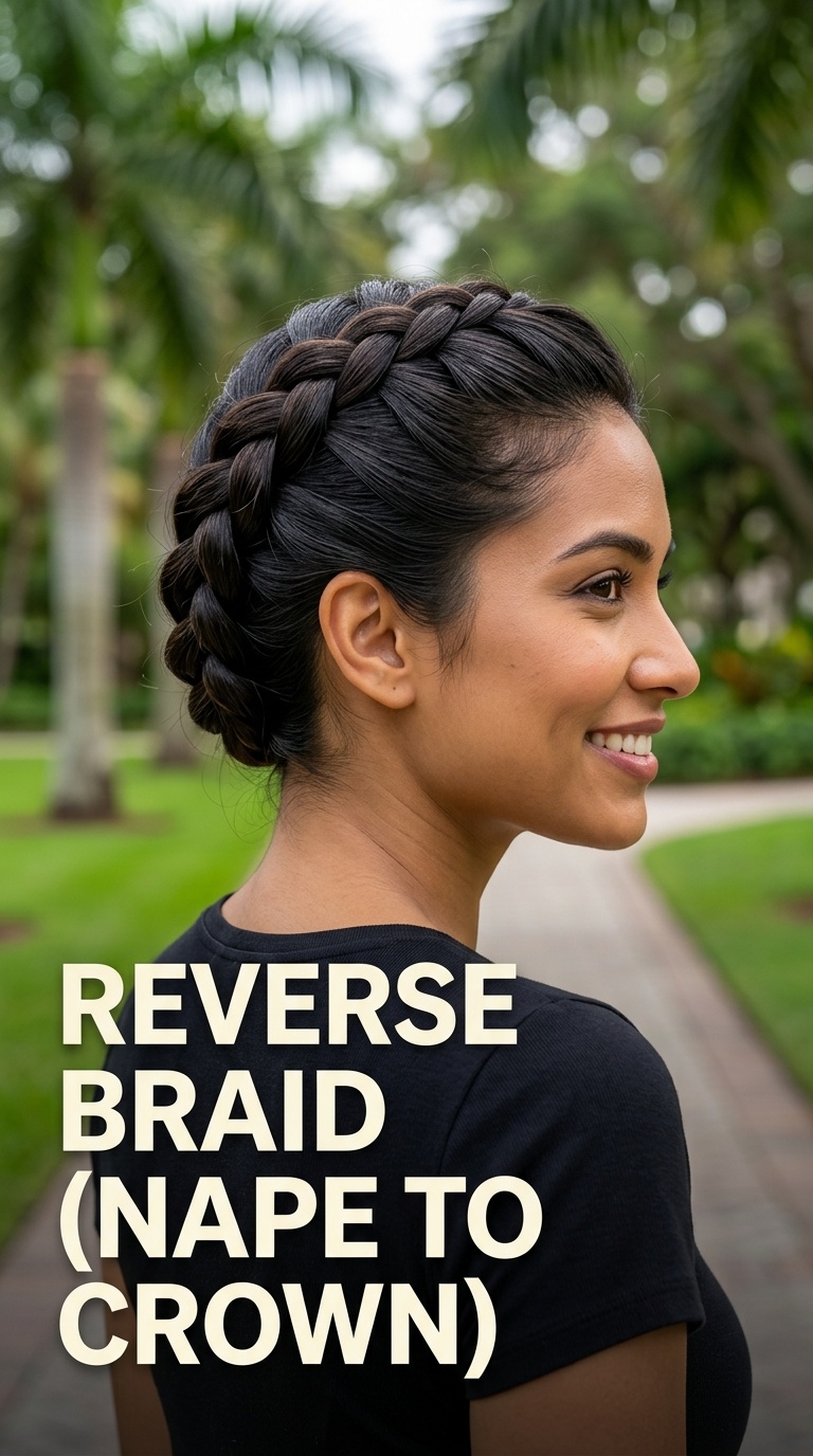 Reverse Braid (Nape to Crown)
