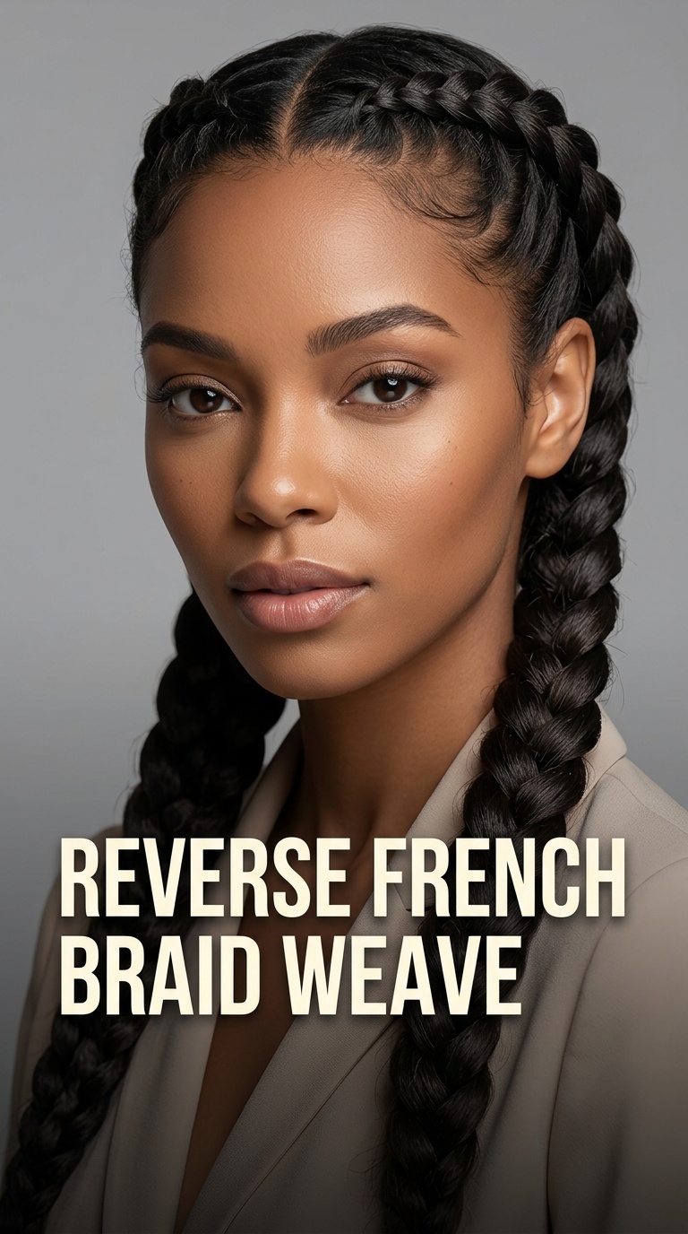 Reverse French Braid Weave