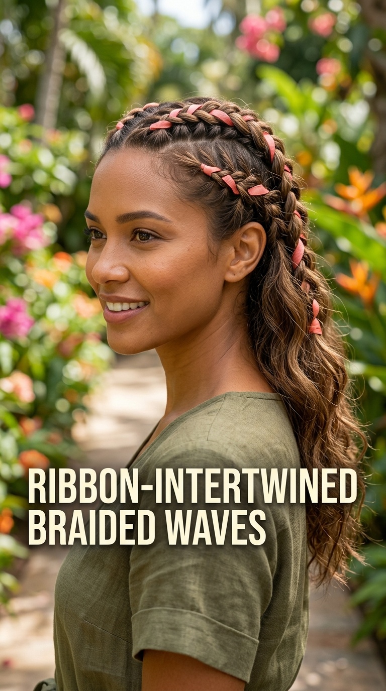 Ribbon-Intertwined Braided Waves