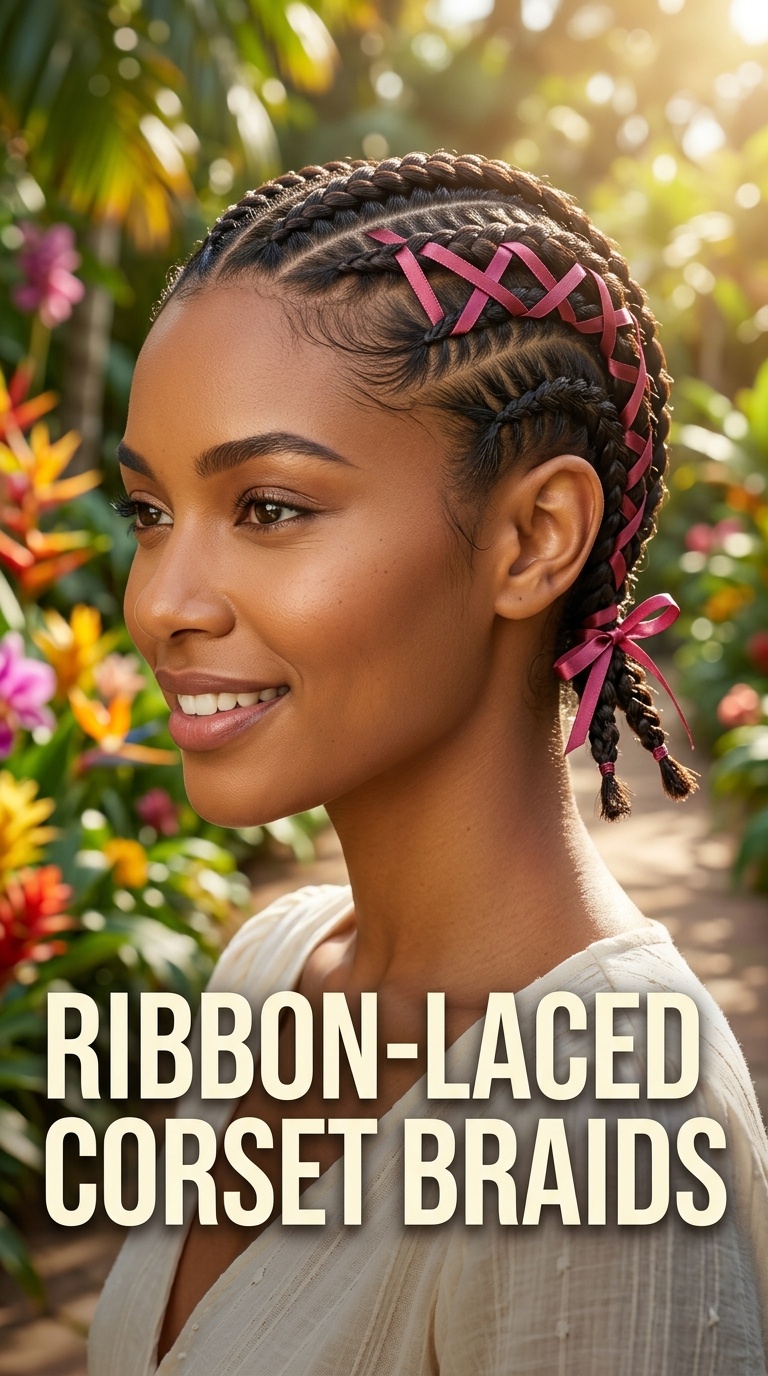 Ribbon-Laced Corset Braids