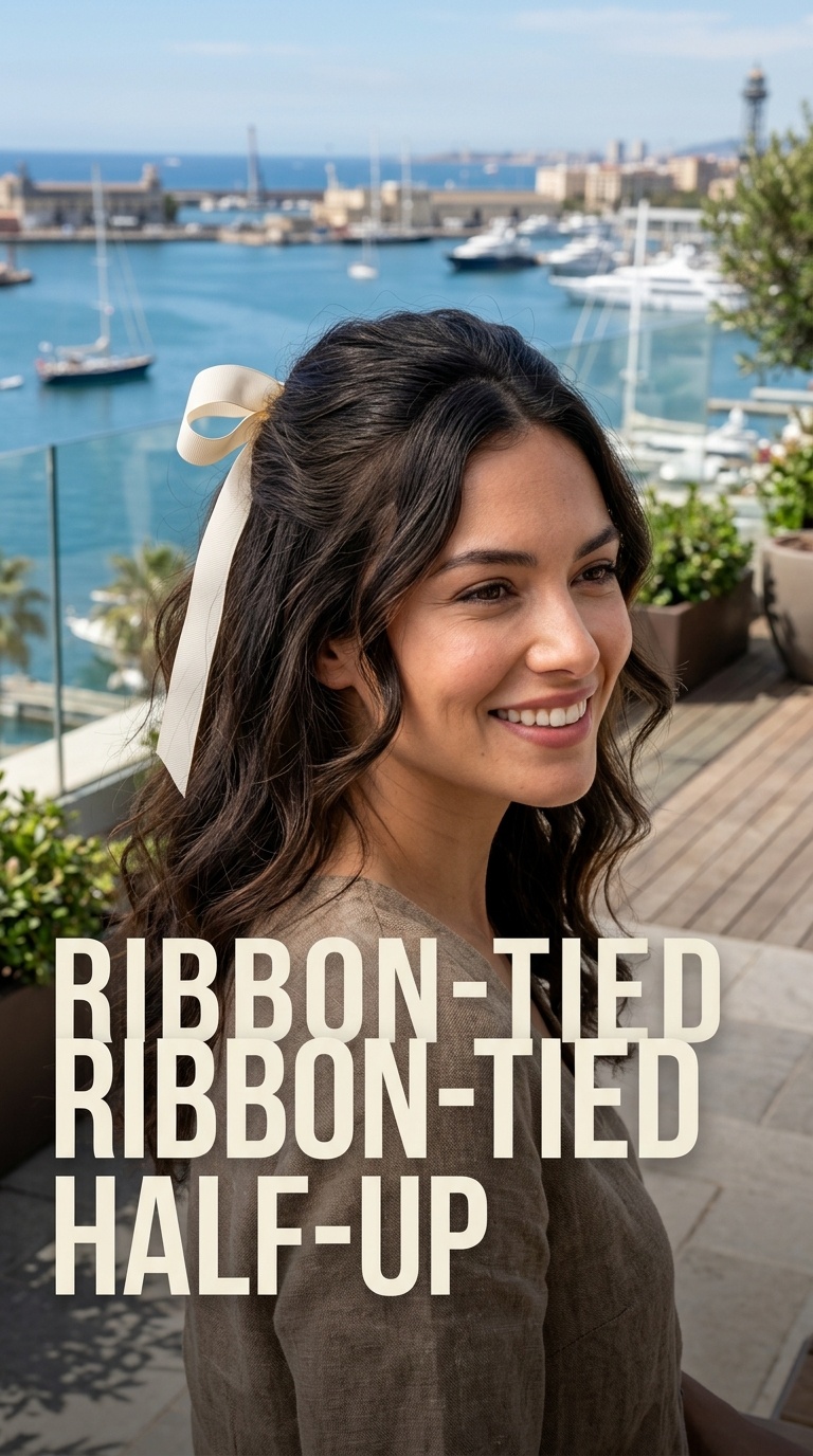 Ribbon-Tied Half-Up