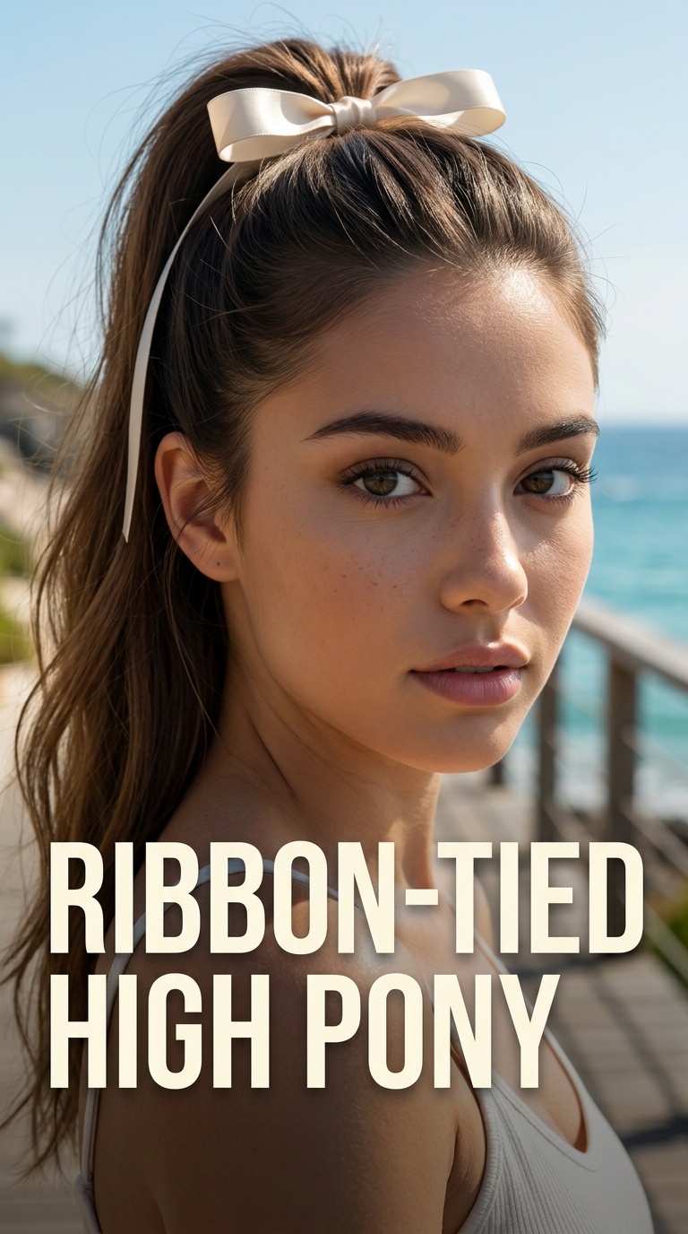 Ribbon-Tied High Pony