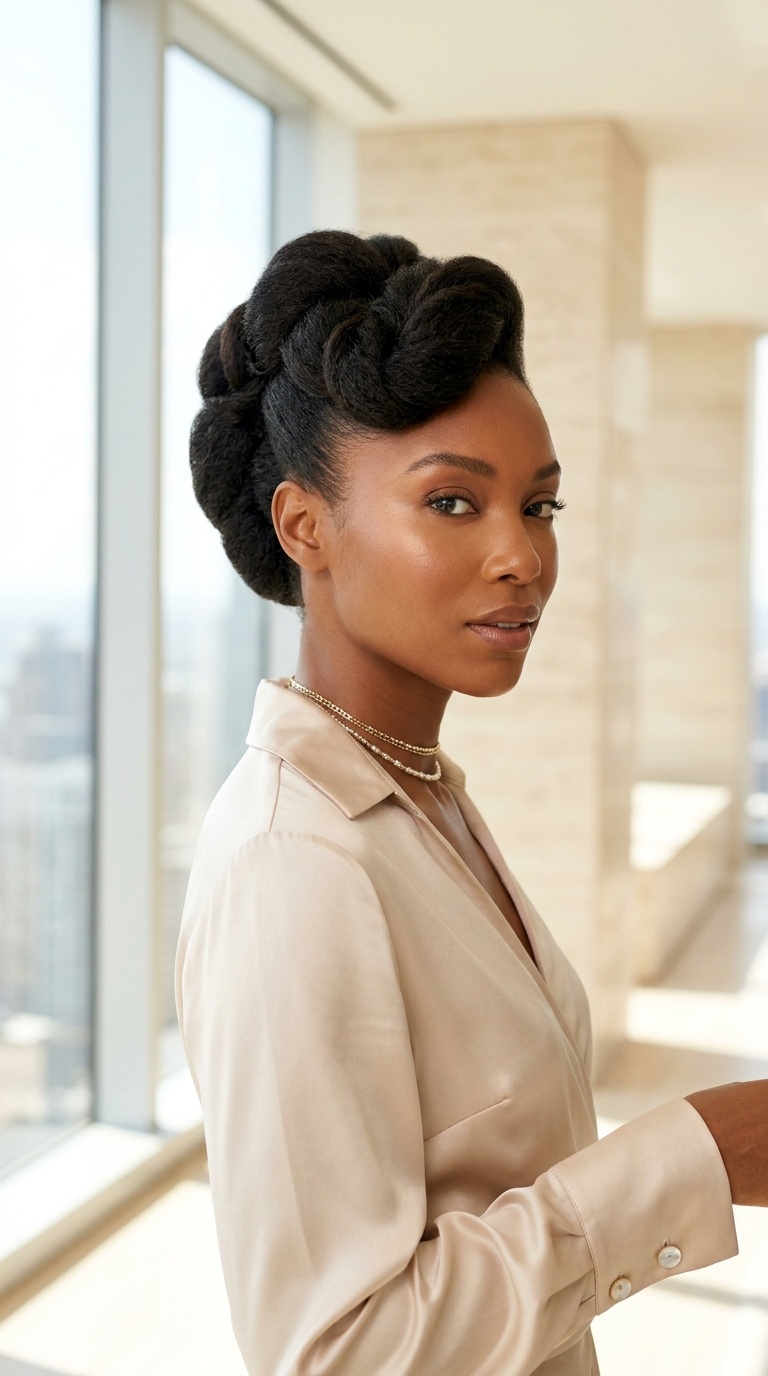 Roll And Tuck Updo Black Women