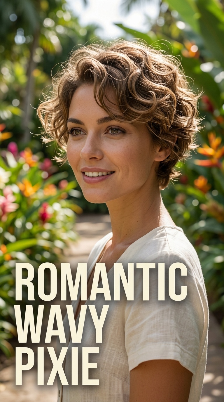 Romantic Wavy Pixie