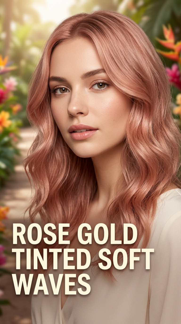 Rose Gold Tinted Soft Waves