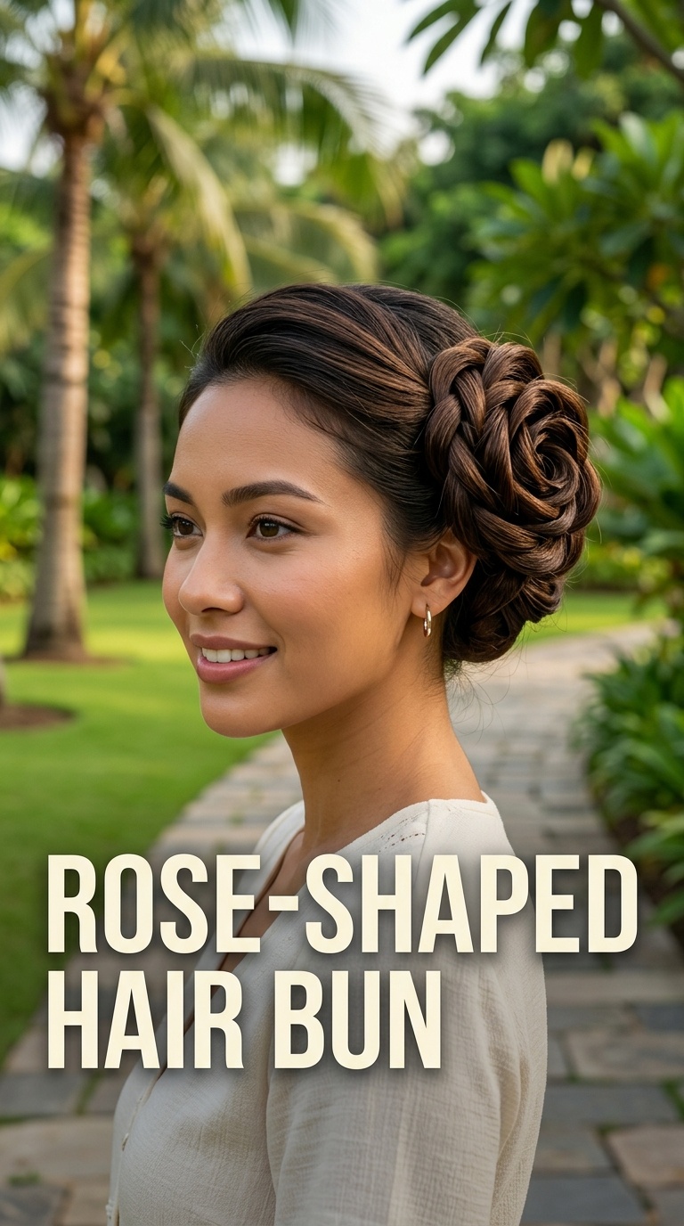Rose-Shaped Hair Bun