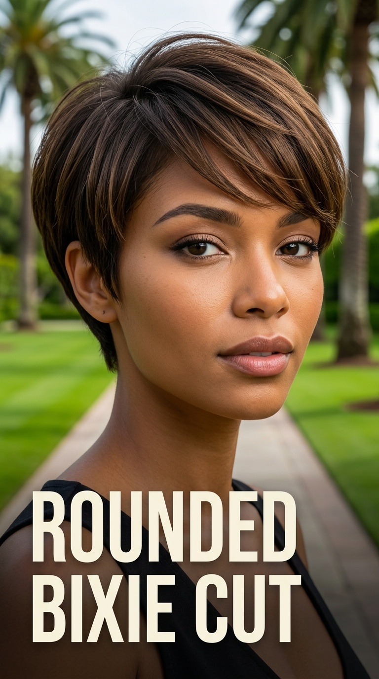 Rounded Bixie Cut