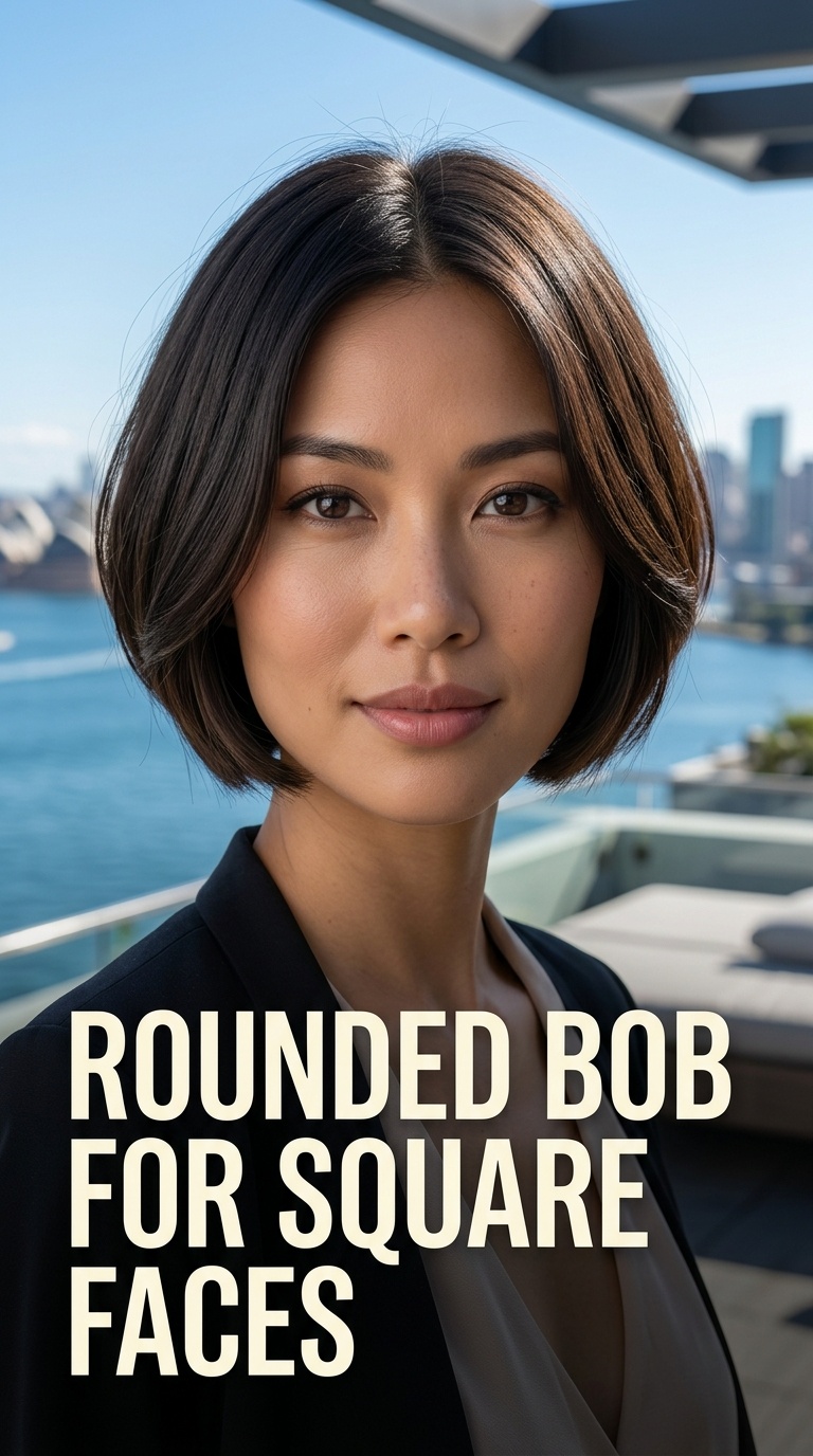 Rounded Bob for Square Faces