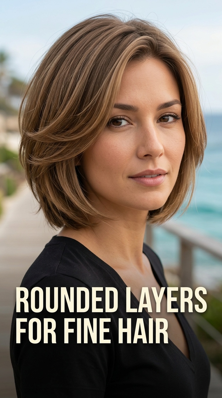 Rounded Layers for Fine Hair
