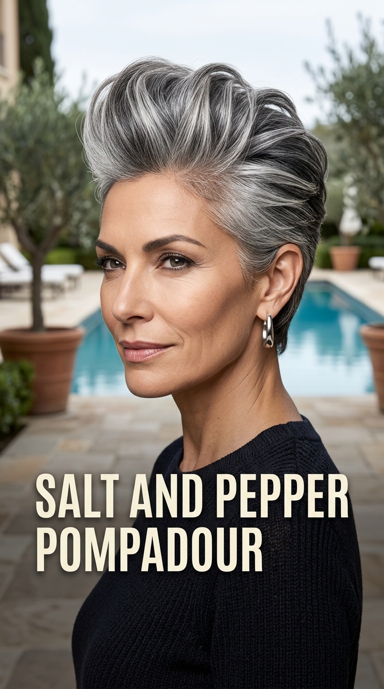 Salt and Pepper Pompadour