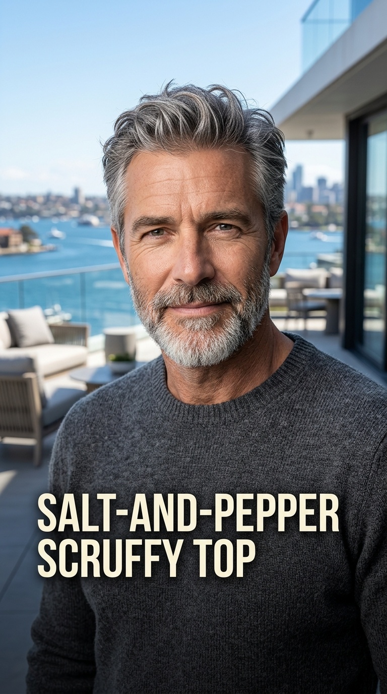 Salt-and-Pepper Scruffy Top