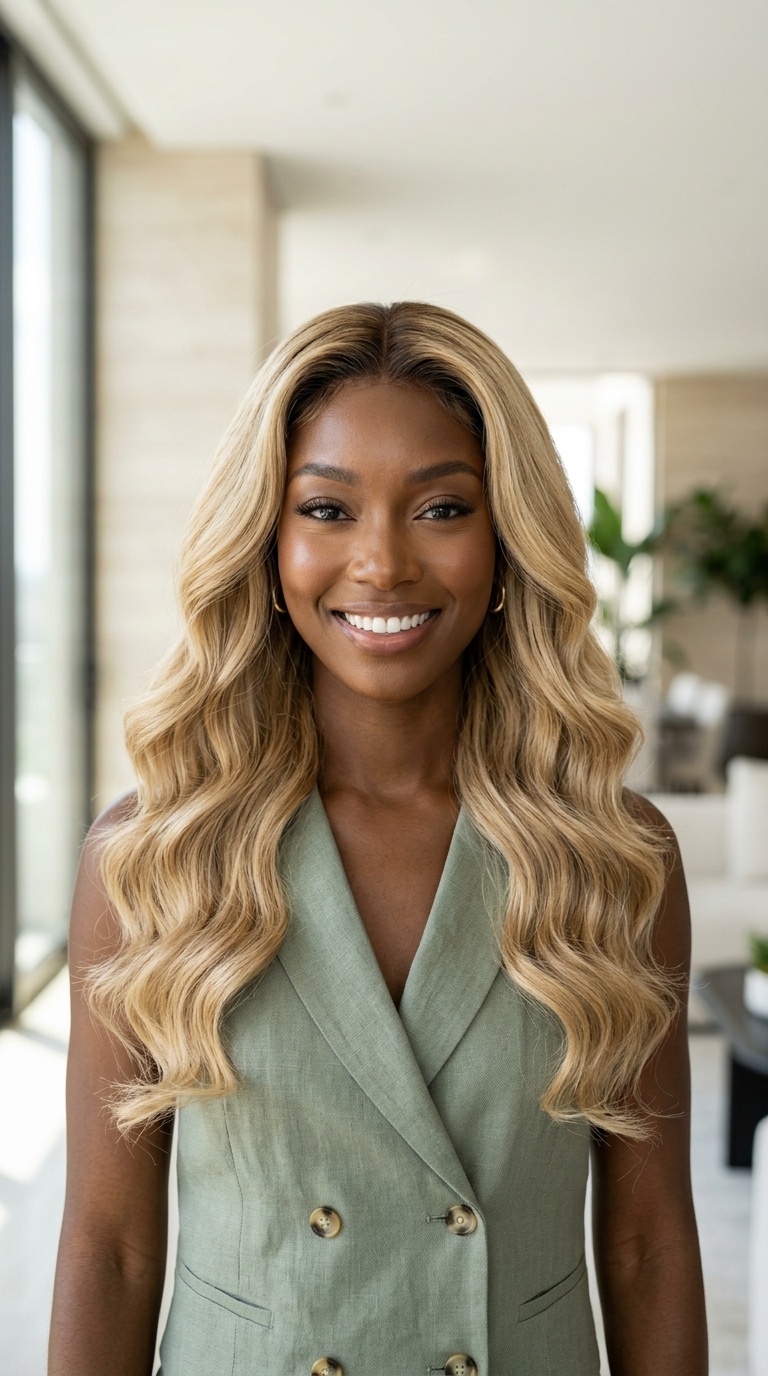 Sandy Blonde Loose Wave Wigs
