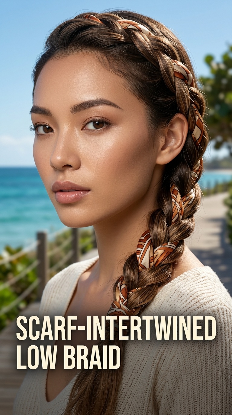 Scarf-Intertwined Low Braid